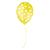 Balão de Festa Decorado Poá Bolinha - Cores - 9" 23cm - 25 Unidades Amarelo, Branco
