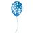 Balão de Festa Decorado Poá Bolinha - Cores - 9" 23cm - 25 Unidades Azul Cobalto e Branco