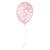 Balão de Festa Decorado Poá Bolinha - Cores - 9" 23cm - 25 Unidades Rosa baby, Branco