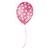 Balão de Festa Decorado Poá Bolinha - Cores - 9" 23cm - 25 Unidades Rosa pink, Branco