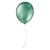 Balão de Festa Metálico - Cores - 11" 28cm - 25 Unidades Verde