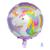 Balão Metalizado 18 POL Unicornio 45CM Roxo