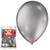 Balão Metalizado Bexiga Aniversário Festa Cores nº9 c/ 25und Prateado Metálico