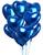 Balão Metalizado Coração 45cm - 1 Unidade Azul