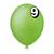 Balao redondo 9 liso VERDE LIMAO