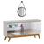 Balcão Aparador Buffet Classic Com Espelho Adnet 67cm HI01 Off White - Mpozenato Off White