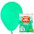 Balões Bexigas Balão Candy Colors Pastel Diversas Cores - 11 Polegadas -São Roque - Pacote 25 Unidades Latéx Liso Para Festas Decoração Verde