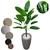 Bananeira Ornamental Planta Artificial com Vaso Decoração Coluna Cinza