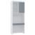 Bancada de Estudos Modulada 90cm 1 Porta Alpes Luciane Móveis Branco PF com Grey Sky PF