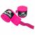 Bandagem Elástica Muvin 3 metros - Alça p/ Polegar - Proteção Mãos e Punhos - Luta - Boxe Muay Thai MMA Artes Marciais Pink