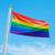 Bandeira Avulsa Orgulho LGBT Cores em Cetim Brilhante - Tamanho Grande 1,20m x 85cm Lgbt