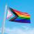 Bandeira Avulsa Orgulho LGBT Cores em Cetim Brilhante - Tamanho Pequeno 55cm x 35cm Lgbtqia