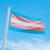 Bandeira Avulsa Orgulho LGBT Cores em Cetim Brilhante - Tamanho Pequeno 55cm x 35cm Trans