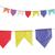 Bandeirinhas de Seda para Decoração de Festa Junina - 18 bandeirinhas cores sortidas