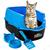 Banheiro Caixa De Areia Para Gatos Sanitário Pet C/ Acessórios Azul