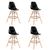 Banqueta Alta Charles Eames Eiffel 133BPP Preto