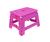 Banqueta Dobrável Pequena Camping Plástico Agraplast Cod 901 Toda rosa