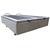 Base Cama Box Baú Casal King Size Suede Bordado SkyBox Bege