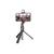 Bastão Pau Selfie Tripe Com Led Controle Bluetooth Retrátil Para Celular Preto