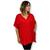 Bata Blusa Indiana Lisa Manga Curta Bordada Plus Size 2060 Vermelho