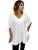 Bata Blusa Indiana Lisa Manga Curta Bordada Plus Size 2060 Branco