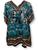 Bata Kaftan Indiana Estampada Saída de Praia Plus Size N6382 Verde