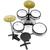 Bateria Infantil Rock Baby 2 Tons Profissional Com Chimbal - Rock Baby Prata