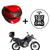 Baú para moto Awa Proos 29 Litros + Suporte Superior Xre 300 Vermelho