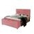 Baú Recamier Calçadeira Cama Casal + Cabeceira painel 140 Rosa