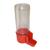 Bebedouro Animalplast Pequeno 100ml - Malha Larga - Diversas cores Cristal com Base Vermelha