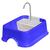 Bebedouro Para Gatos Fonte Com Água Corrente Bivolt Azul Quadrado
