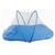 Berço Ninho com Travesseiro Acolchoado Portátil Dobrável Tenda Mosquiteiro Anti-Mosquito Para Criança Bebê Maternidade Azul