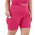 Bermuda feminina suplex shorts com bolso lateral plus size 3039a Pink