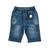 bermuda jeans com cordão menino infantil juvenil com elastano TAM 4 A 16 ANOS Azul escuro