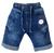bermuda jeans com cordão menino infantil juvenil com elastano TAM 4 A 16 ANOS Azul
