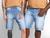 Bermuda Jeans Vista Magalu Reta 5 Pockets Azul claro