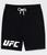 Bermuda Masculina Moletom - UFC MMA Luta Fight Night Preto, Branco