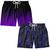 Bermuda Masculina Praia Estampada Surf Boardshort Verão Moda Casual Esportiva Preto roxo, Fiblu