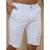 Bermuda Masculina Rasgada Preta Jeans e Brim Várias Cores Estilo Destroyed Disponivel Branco