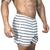 Bermuda Masculina Short Mauricinho Praia Treino Academia Casual Com Bolso E Cordão Listras Preto fino