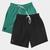 Bermuda Masculina Short Praia Bolso Cordão Verão Kit 2 Preto, Verde