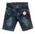 bermuda meninos jeans escuro infantil de lycra tam de 4 a 8 anos Jeans