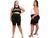 Bermuda Plus Size Feminina Malha Crepe Elasticidade E Short Academia Legging Fitness C/ Bolso Preto, Preto