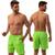 Bermuda Short Masculino Com Bolso Verão Moda Praia Com Cordão Regulável e Elástico Básico Fitness Verde neon