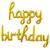 Bexiga Balão Metalizado Happy Birthday De Festa Aniversário Grande Letras Dourado