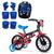 Bicicleta Aro 12 Infantil Nathor 2 A 5 Anos + Kit Proteção Infantil Rad7 Mechanic