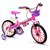 Bicicleta Aro 16 Feminina Top Girls Rosa Nathor C/ Cesta Rosa