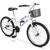 Bicicleta Aro 20 Dks Infantil Menina Criança Mtb Com Cesta C/Rodinha  Branco