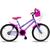 Bicicleta Aro 20 Infantil Feminina com Cestinha Para Criança Menina Lilás com rosa