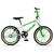 Bicicleta Aro 20 Kls Cross Aluminio Freio V-Brake Pneu Com Faixa Branco, Verde chiclete